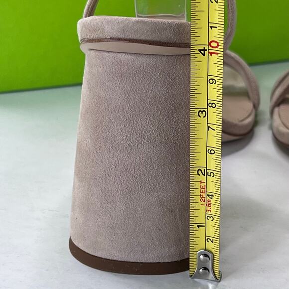 Sam Edelman Kia Block Heel Suede Ankle Strap Cappuccino Women 9.5 Tried On - Picture 7 of 11